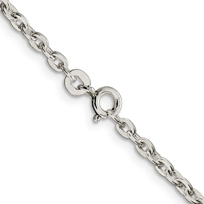 Sterlingsilber 2.75mm Flach Glieder Ankerkette Halskette