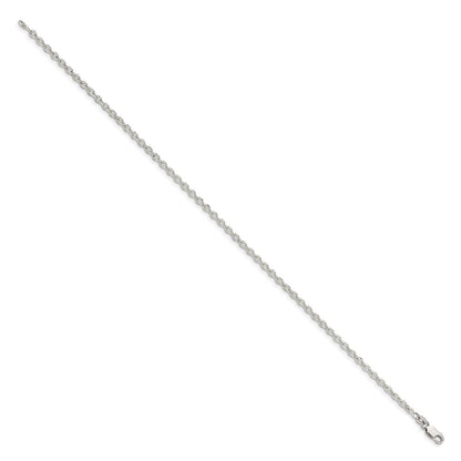 7 Zoll Sterlingsilber 2.75mm Flach Glieder Ankerkette Gliederarmband