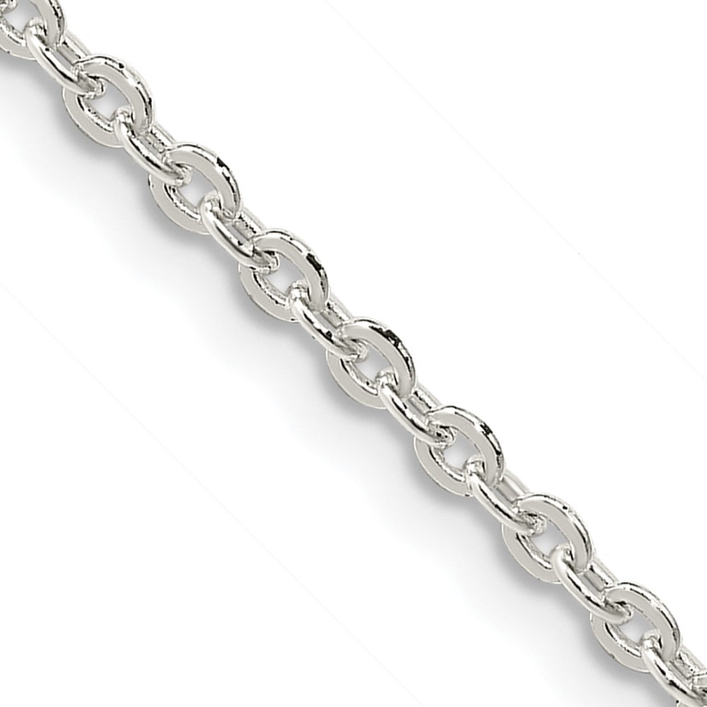 Sterlingsilber 2.75mm Flach Glieder Ankerkette Halskette