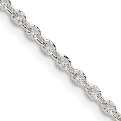 Sterlingsilber 2.75mm Flach Glieder Ankerkette Halskette