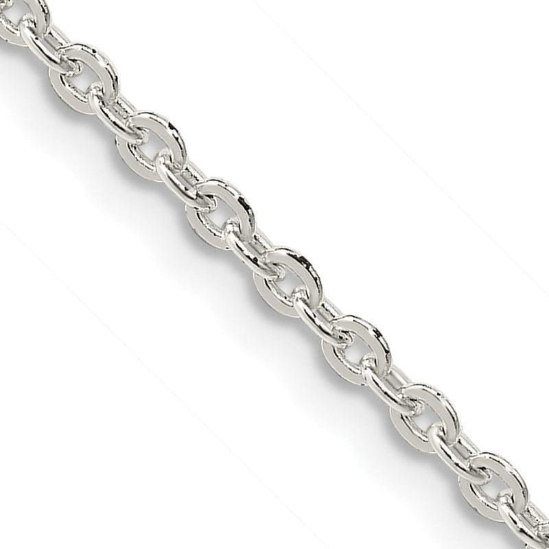 Sterlingsilber 2.75mm Flach Glieder Ankerkette Halskette