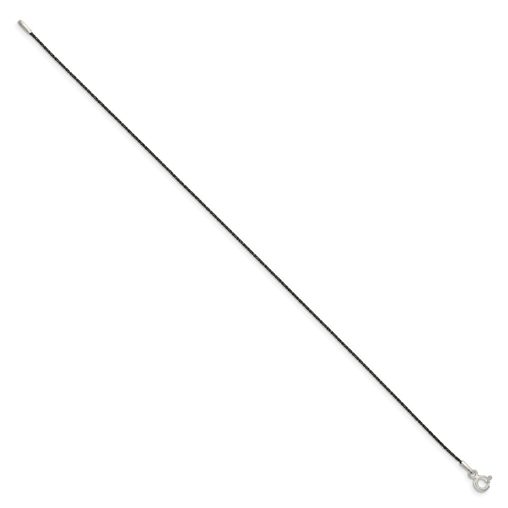 7 Zoll Sterlingsilber Rutheniumbeschichtet.75mm Gedreht Tight Weizen Gliederarmband