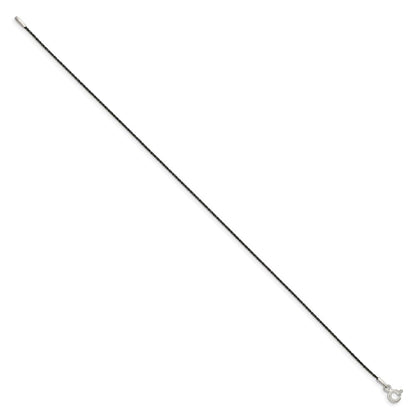 7 Zoll Sterlingsilber Rutheniumbeschichtet.75mm Gedreht Tight Weizen Gliederarmband