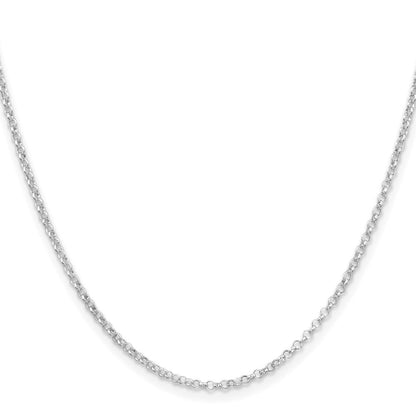 Sterlingsilber Rhodiniert 2mm Erbs Halskette