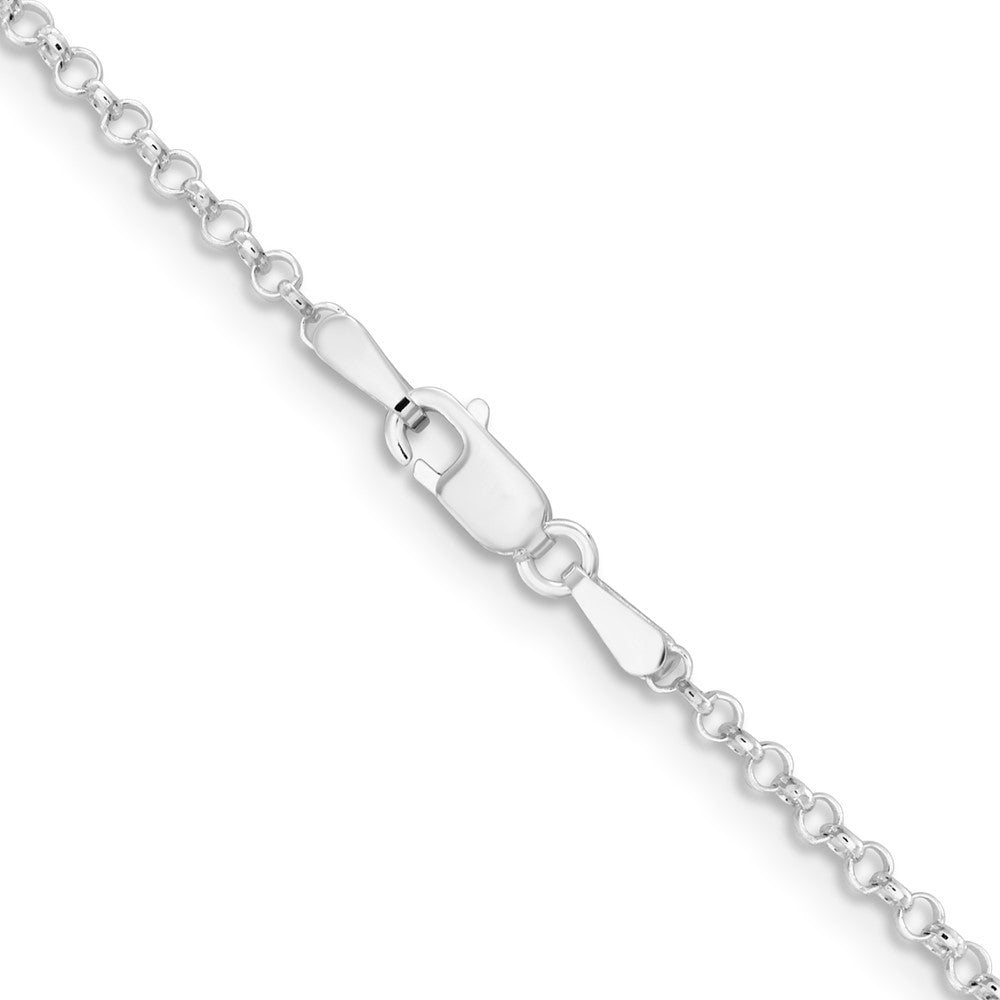 Sterlingsilber Rhodiniert 2mm Erbs Halskette