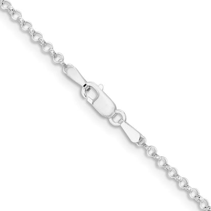 Sterlingsilber Rhodiniert 2mm Erbs Halskette