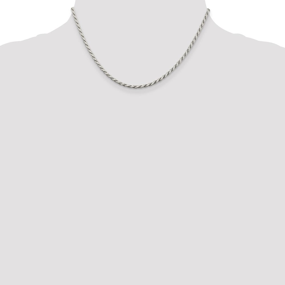 Sterlingsilber 2.5mm Flach Kordel Halskette