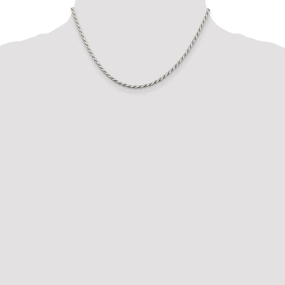 Sterlingsilber 2.5mm Flach Kordel Halskette