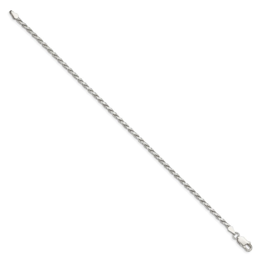 Sterlingsilber 2.5mm Flach Kordel Gliederarmband