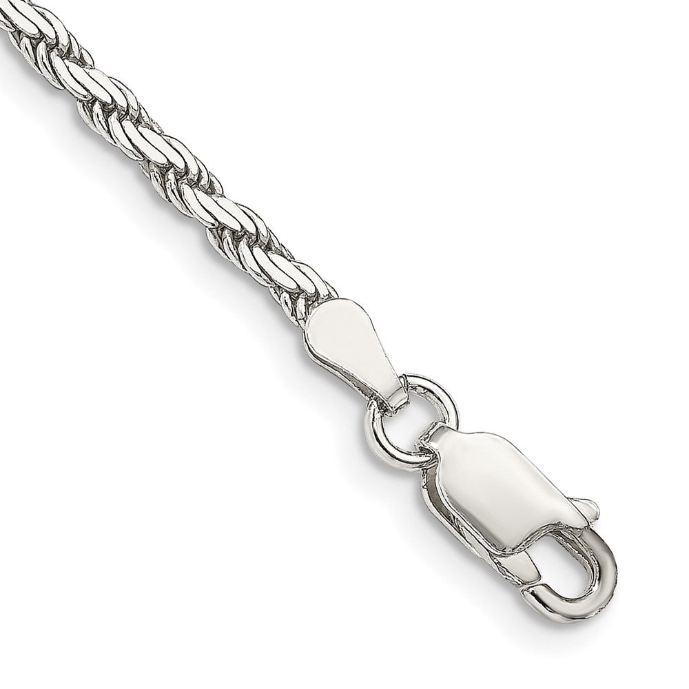 Sterlingsilber 2.5mm Flach Kordel Gliederarmband