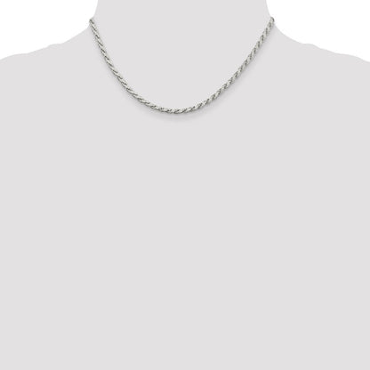 Sterlingsilber 3.1mm Flach Kordel Halskette