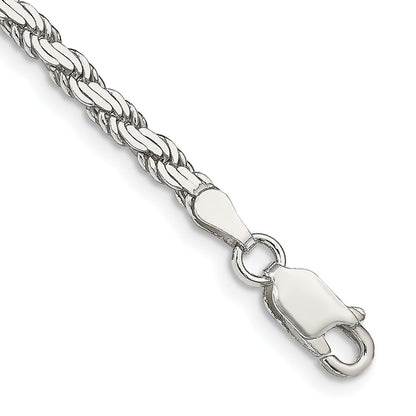 Sterlingsilber 3.1mm Flach Kordel Gliederarmband