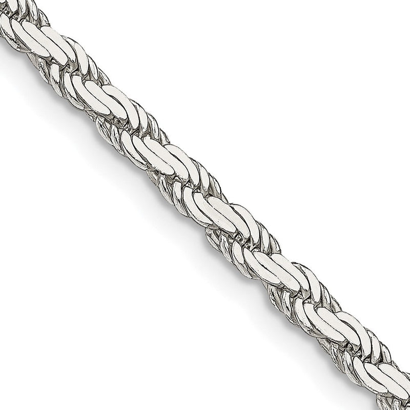 Sterlingsilber 3.1mm Flach Kordel Halskette