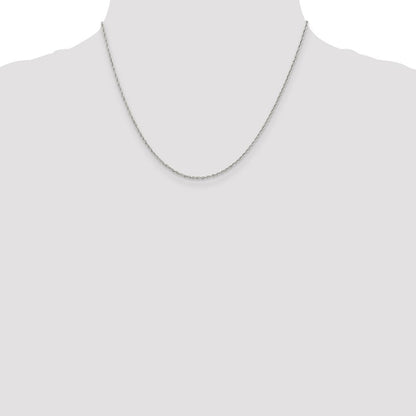18 Zoll Sterlingsilber 1.6mm Loose Kordel Kette mit 2 Zoll Verlängerung.