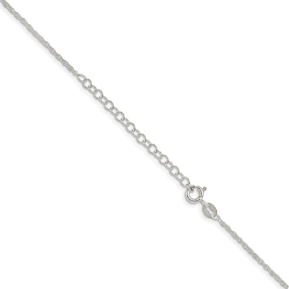 18 Zoll Sterlingsilber 1.6mm Loose Kordel Kette mit 2 Zoll Verlängerung.