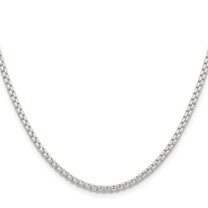 Sterlingsilber Rhodiniert 2.6mm Rund Venezianer Kette