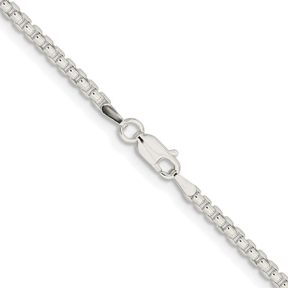 Sterlingsilber Rhodiniert 2.6mm Rund Venezianer Kette
