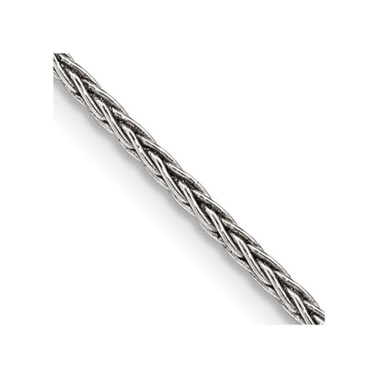 Sterlingsilber Antikisiert 1.6mm Massiv Quadratisch Ährenkette Halskette