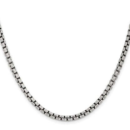 Sterlingsilber Antikisiert 3.6mm Rund Venezianer Halskette