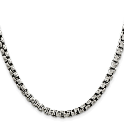 Sterlingsilber Antikisiert 5.2mm Rund Venezianer Halskette