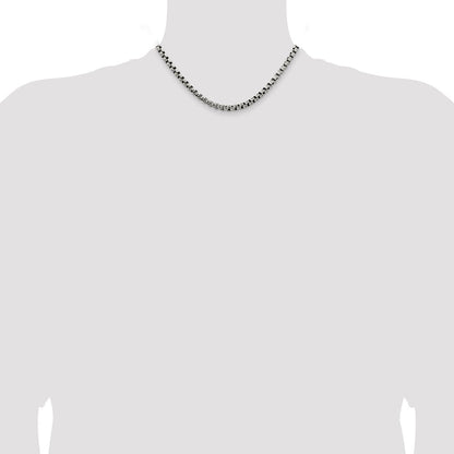 Sterlingsilber Antikisiert 5.2mm Rund Venezianer Halskette