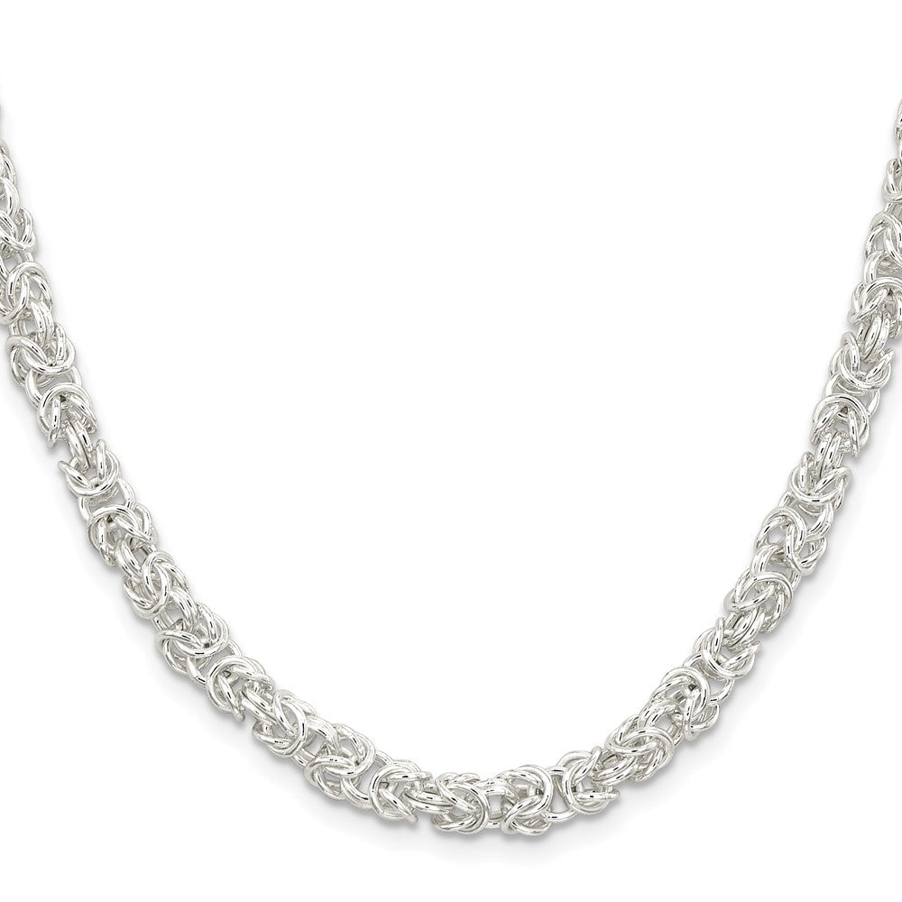 Sterlingsilber 5.5mm Abgerundet Byzantiner Halskette
