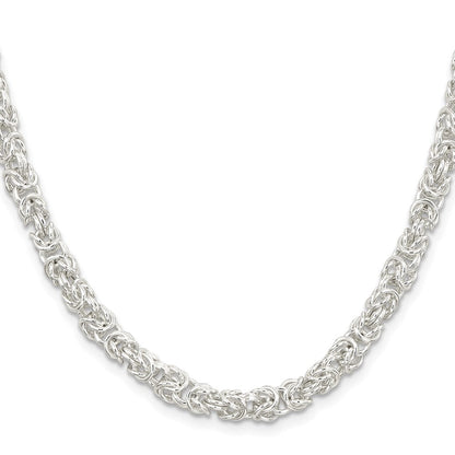 Sterlingsilber 5.5mm Abgerundet Byzantiner Halskette