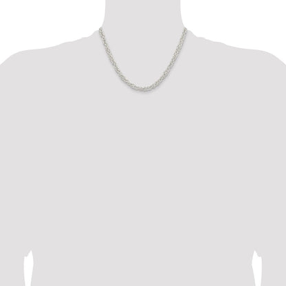 Sterlingsilber 5.5mm Abgerundet Byzantiner Halskette