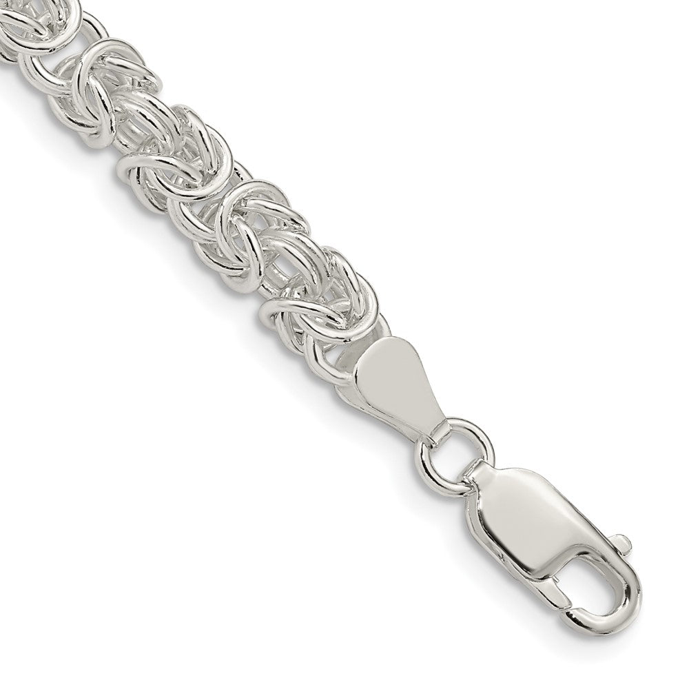 8 Zoll Sterlingsilber 5.5mm Abgerundet Byzantiner Gliederarmband