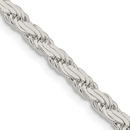 Sterlingsilber 3.65mm Flach Kordel Halskette