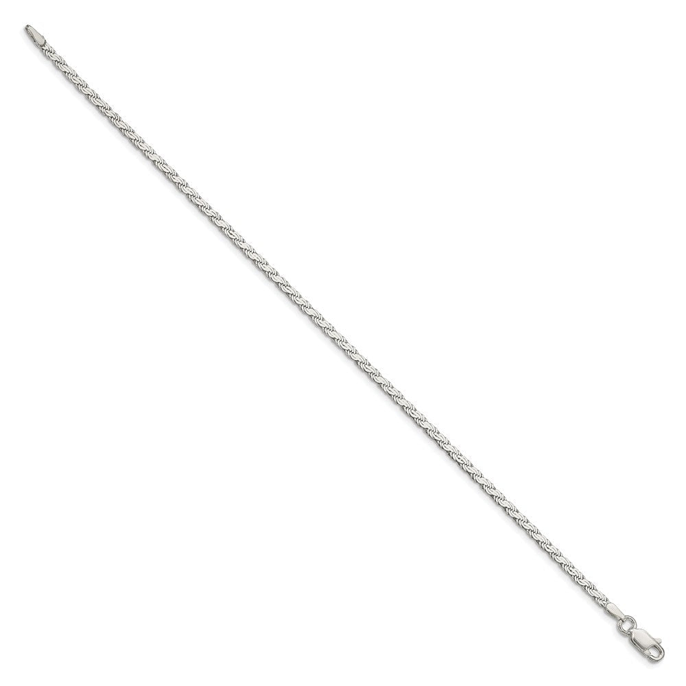 Sterlingsilber 2.25mm Flach Kordel Gliederarmband