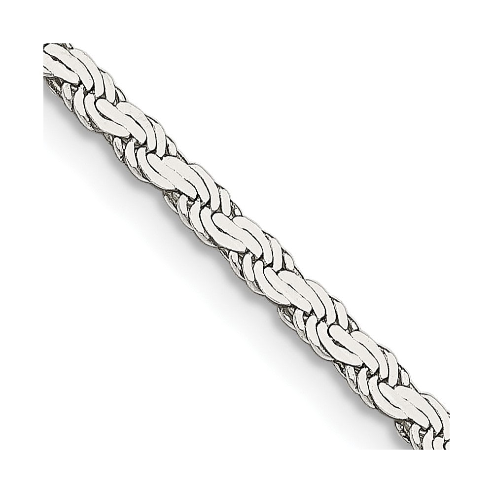 Sterlingsilber 2.25mm Flach Kordel Halskette