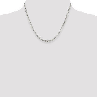 Sterlingsilber 3mm Quadratisch Ährenkette Halskette