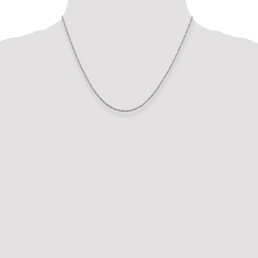 Sterlingsilber 1.95mm Loose Kordel Kette mit 2 Zoll Verlängerung. Halskette
