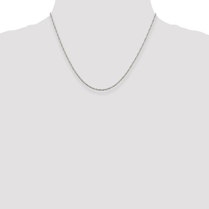 Sterlingsilber 1.95mm Loose Kordel Kette mit 2 Zoll Verlängerung. Halskette