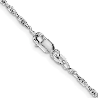 Sterlingsilber Rhodiniert 2mm Loose Kordel Halskette