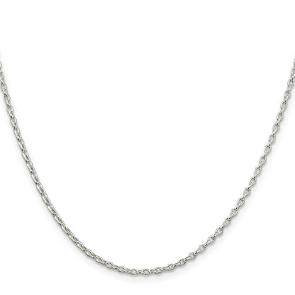 Sterlingsilber 1.6mm Oval Fantasie Erbs Halskette