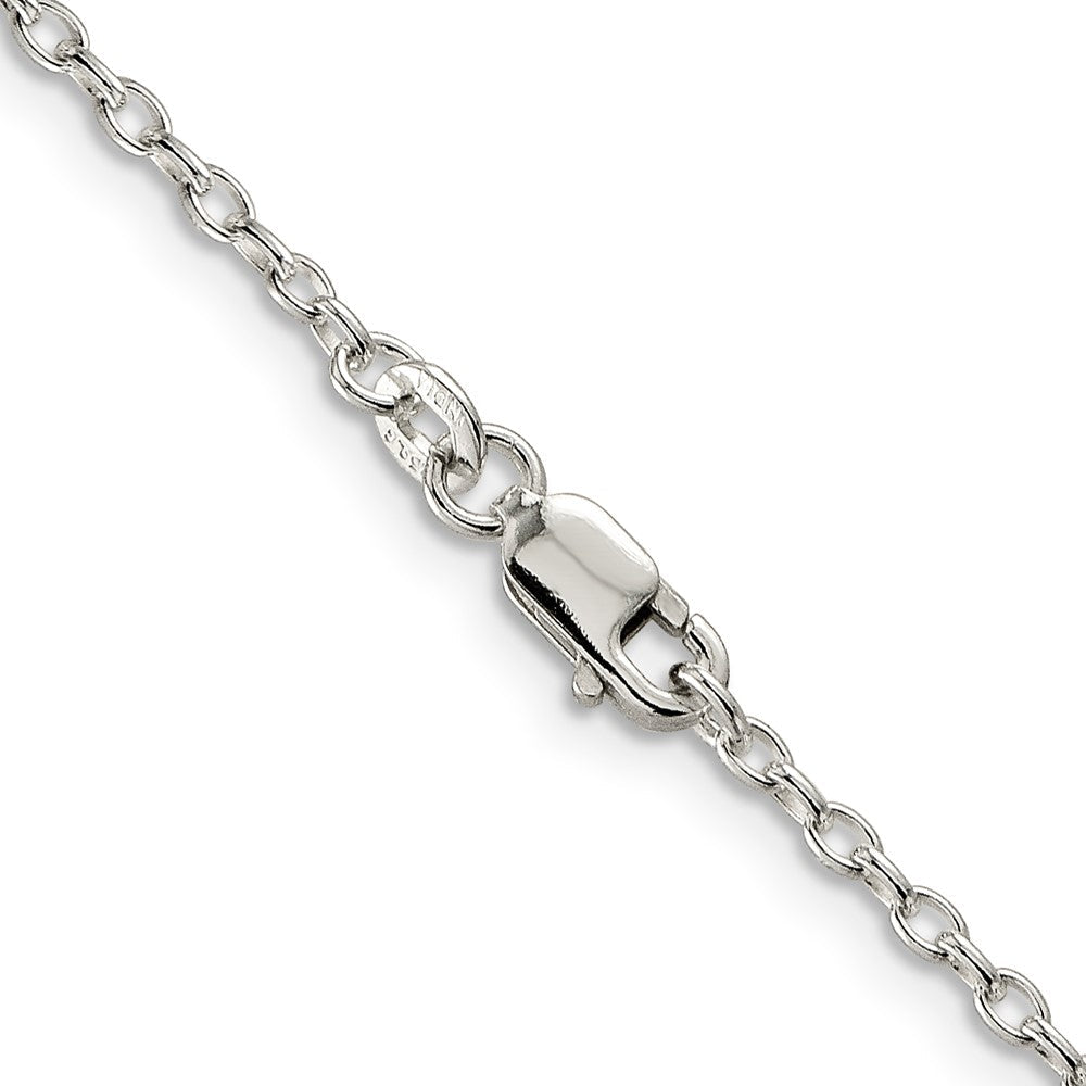 Sterlingsilber 1.6mm Oval Fantasie Erbs Halskette