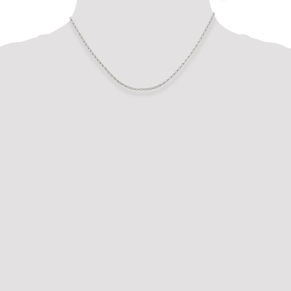 Sterlingsilber 1.6mm Oval Fantasie Erbs Halskette