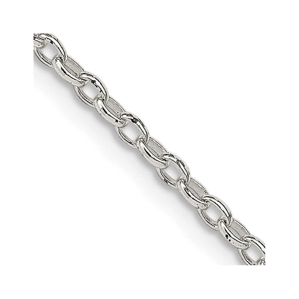 Sterlingsilber 1.6mm Oval Fantasie Erbs Halskette