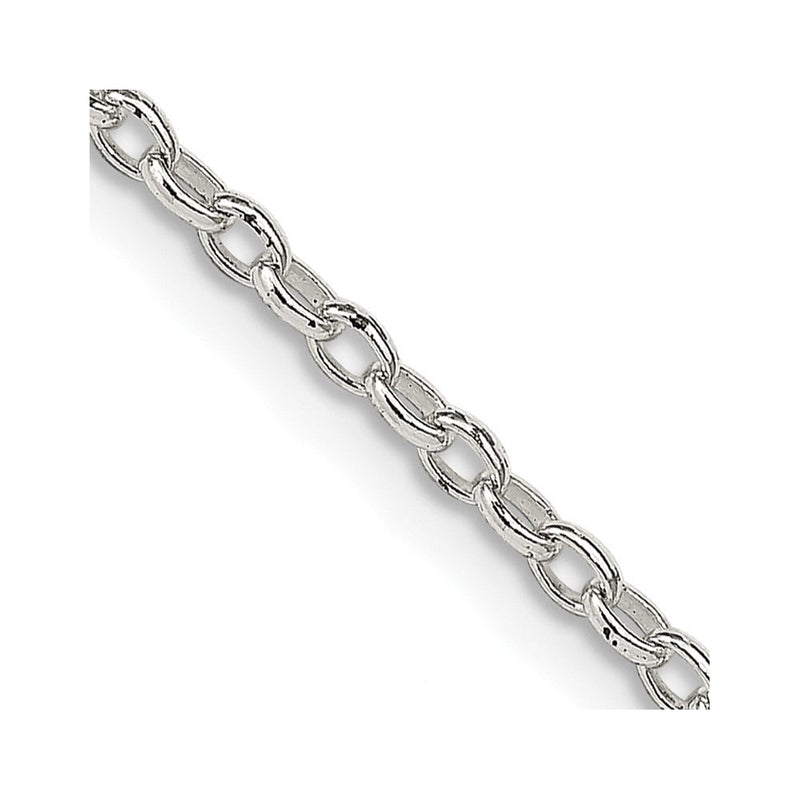 Sterlingsilber 1.6mm Oval Fantasie Erbs Halskette