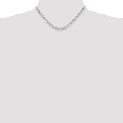 Sterlingsilber 6.25mm Fantasie Gemustert Erbs Halskette