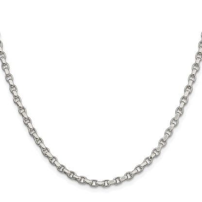 Sterlingsilber Rhodiniert 3.5mm Diamantiert Erbs Kette