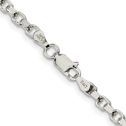 Sterlingsilber Rhodiniert 3.5mm Diamantiert Erbs Kette
