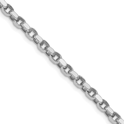 Sterlingsilber Rhodiniert 3.5mm Diamantiert Erbs Kette