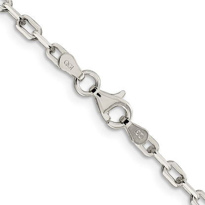 Sterlingsilber 2.75mm Länglich Offen Glieder Halskette