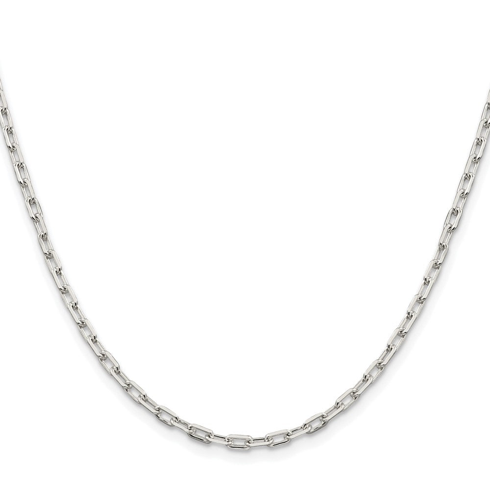 Sterlingsilber Rhodiniert 2.75mm Länglich Offen Glieder Kette