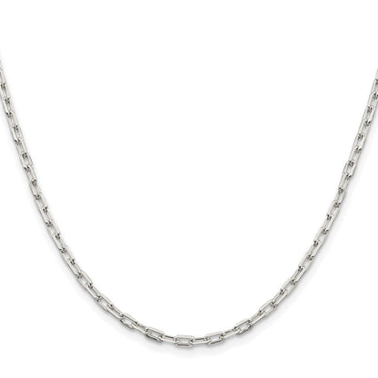 Sterlingsilber Rhodiniert 2.75mm Länglich Offen Glieder Kette