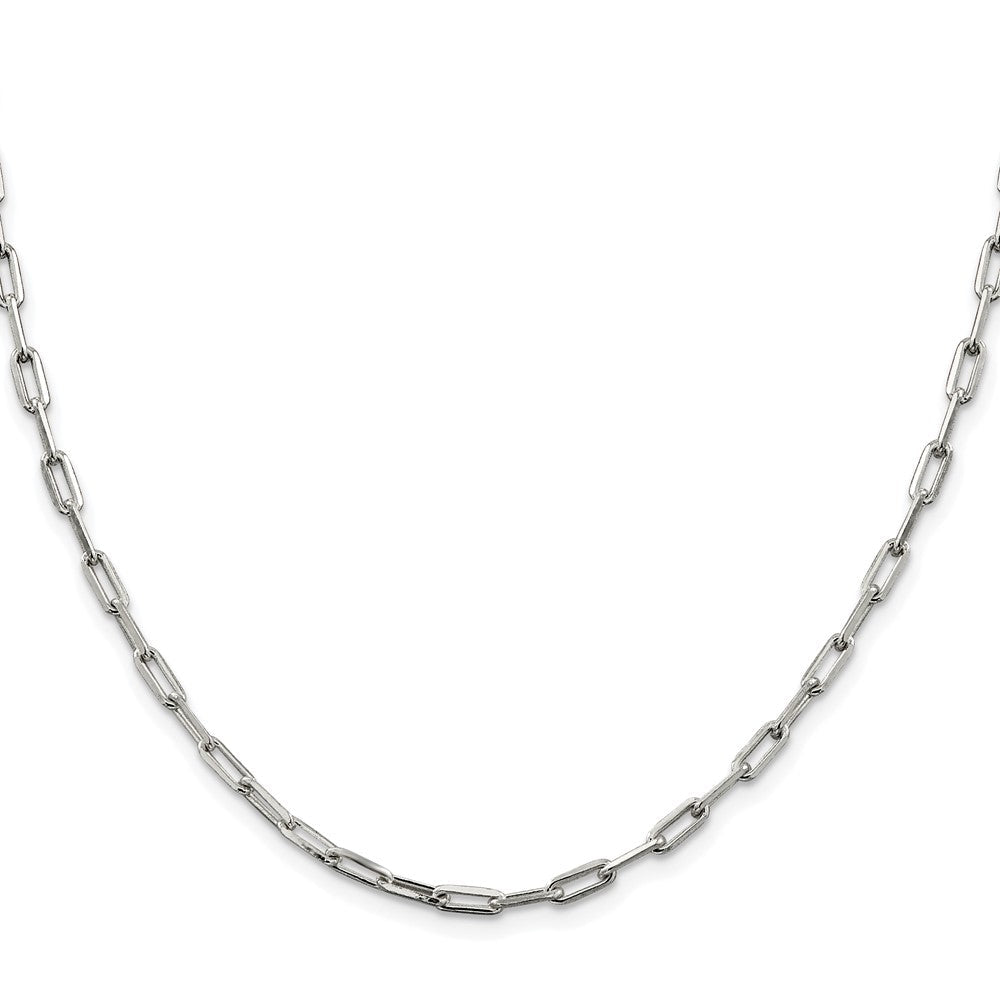 Sterlingsilber Rhodiniert 3.25mm Länglich Offen Glieder Kette