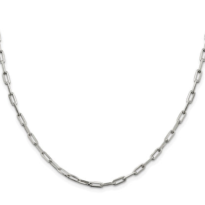Sterlingsilber Rhodiniert 3.25mm Länglich Offen Glieder Kette